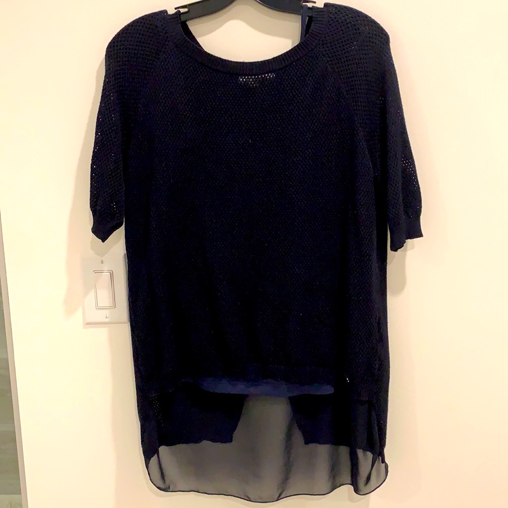 Navy Blue Hi Low Sweater